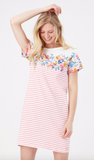 Joules Riviera Short Sleeve Jersey Dress - Border Stripe