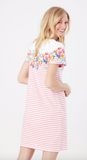 Joules Riviera Short Sleeve Jersey Dress - Border Stripe