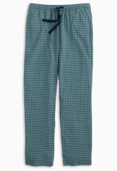 Southern Tide Women's Seaboard Gingham Lounge Pant - Heather Evening Emerald