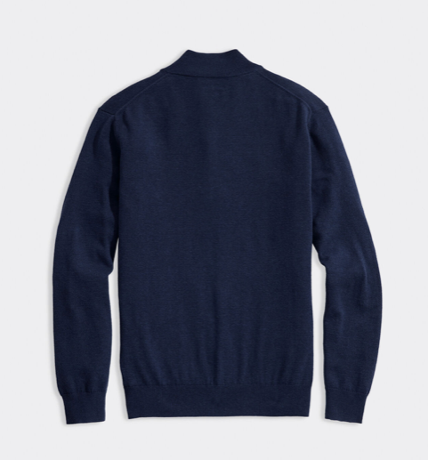 Vineyard Vines Thaxter Cashmere Blend Quarter-Zip - Deep Bay