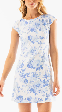 Annie Dress in Flowers for Evelyn in Sky M