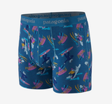 Patagonia Men's Essential 3" Boxer Briefs - Mr. Badger Wavy Blue