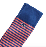 Vineyard Vines Men's Fine Stripe Socks - Sunset Pink