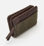 Joules Wyton Tweed Wallet - Green Check