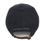Vineyard Vines Women's Wool Whale Logo Baseball Hat - Jet Black