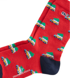 Vineyard Vines Womens Truck & Tree Socks - Calypso Red