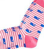 Vineyard Vines Womens Whales & Stripes Socks - Conch