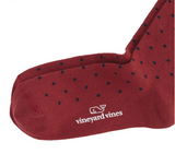 Vineyard Vines Men's Micro Dot Socks - Crimson