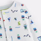 Joules Ziggy Jersey Printed Babygrow - Creepy Crawlies
