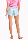 Southern Tide Club Habana Plaid Lounge Short - Aqua Sky