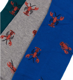 Barbour Men's Lobster Sock Gift Set - Blue/Grey/Green