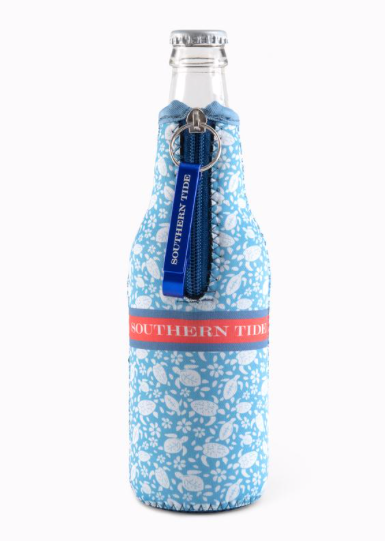Southern Tide Sea Turtles Bottle Caddie - Boat Blue