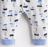 Joules Saylor Jersey Babygrow and T-Shirt Set - Drawn Boats