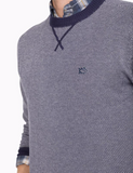 Southern Tide Pacific Highway Twill Crewneck Sweater - True Navy