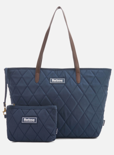 Barbour Witford Quilted Tote Navy Krizia Martin