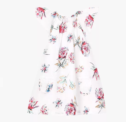 Joules Suzannah Woven Dress Set - White Floral