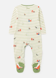 Joules Ziggy Printed Babygrow with Feet - Woodland Animals