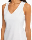 Southern Tide Women's Baxlee Seersucker Shift Dress - Classic White