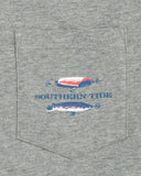 Southern Tide Men's Bobbers And Lures Tide T-shirt - Heather Grey