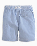 Southern Tide Boy's Seersucker Swim Trunks - Legacy Blue