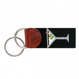 Smathers and Branson Martini Needlepoint Key Fob - Black