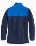 Southern Tide Boy's Cottage Sweater Fleece Quarter Zip - True Navy