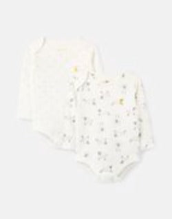 Joules Bodysuit 2 Pack - Organically Grown Cotton Newborn - 9 Months - White Sheep