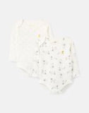 Joules Bodysuit 2 Pack - Organically Grown Cotton Newborn - 9 Months - White Sheep