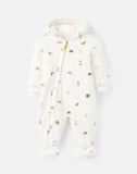 Joules Pramsuit Newborn - 12 Months - White Farm Print