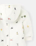 Joules Pramsuit Newborn - 12 Months - White Farm Print