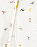 Joules Pramsuit Newborn - 12 Months - White Farm Print