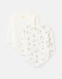 Joules Bodysuit 2 Pack - Organically Grown Cotton Newborn - 9 Months - White Sheep