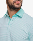 Southern Tide Men's Driver Bowee Stripe Performance Polo Shirt - Baltic Teal