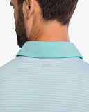 Southern Tide Men's Driver Bowee Stripe Performance Polo Shirt - Baltic Teal