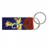 Smathers and Branson Fishing Fly Needlepoint Key Fob - Dark Navy