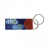 Smathers and Branson Flip Flops Needlepoint Key Fob - Classic Navy