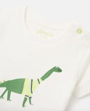 Joules Eddie Woven Short Set - White Dino