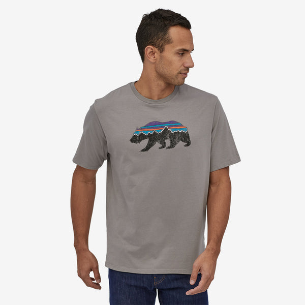 Patagonia Men's Fitz Roy Bear Organic Cotton T-Shirt - Feather