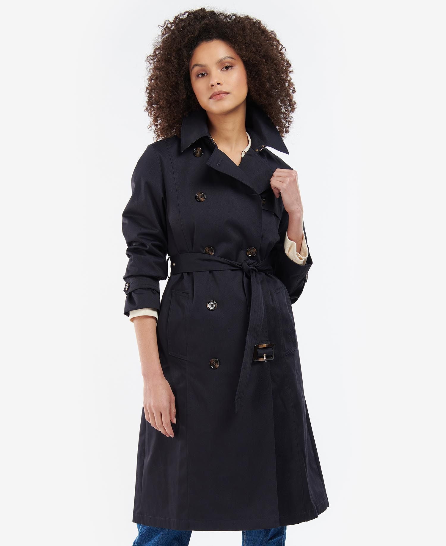 Women's Barbour Greta Showerproof Jacket - Midnight/Rosewood Tartan