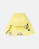 Joules Sonny Legionaire Style Jersey Hat - Floral Yellow