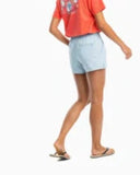 Southern Tide Women's Heather Coastal Performance Short - Heather Aquamarine