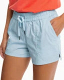 Southern Tide Women's Heather Coastal Performance Short - Heather Aquamarine