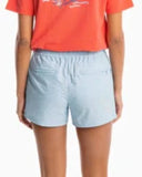 Southern Tide Women's Heather Coastal Performance Short - Heather Aquamarine
