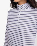 Southern Tide Women's Heather Tara Quarter Zip - Heather Navy
