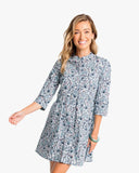 Southern Tide Kambry Fluer Printed Dress - Low Tide Blue