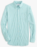 Southern Tide Men's Sumner Plaid Intercoastal Performance Sport Shirt - Low Tide Blue