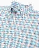 Southern Tide Men's Morada Plaid Intercoastal Performance Sport Shirt - Classic White