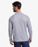 Southern Tide Men's Pine Ridge Print Cruiser Quarter Zip Pullover -Steel Grey
