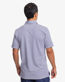 Southern Tide Men's Ryder Heather Marin Stripe Performance Polo Shirt - Heather Orchid Petal