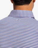 Southern Tide Men's Ryder Heather Marin Stripe Performance Polo Shirt - Heather Orchid Petal